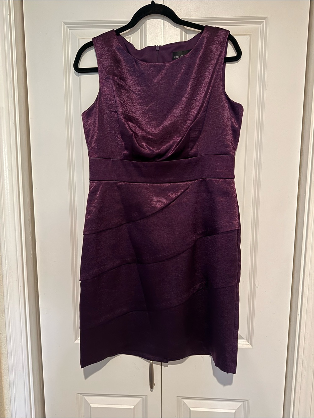 connected apparel Sleeveless Purple Cocktail Dress